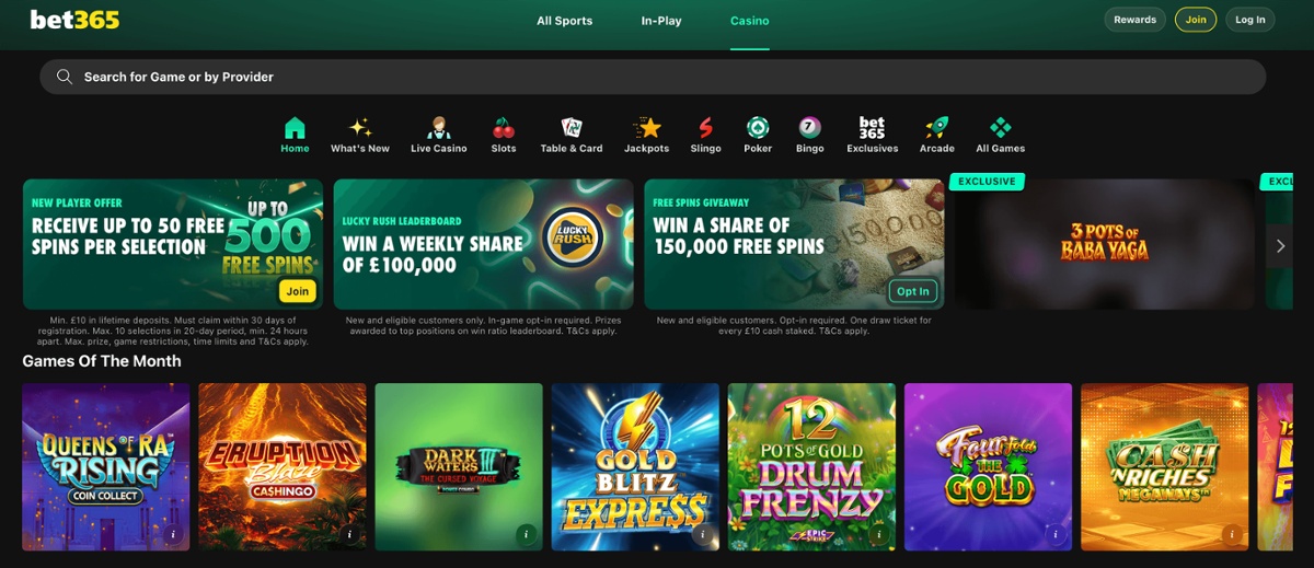 bet365 casino high RTP games